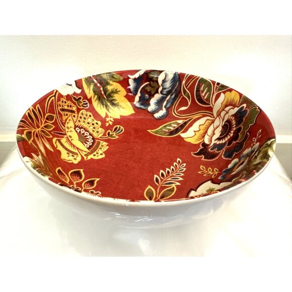 Williams-Sonoma Ceramic Spanish Floral 8" Bowl Discontinued RARE New With Tag - Picture 5 of 7